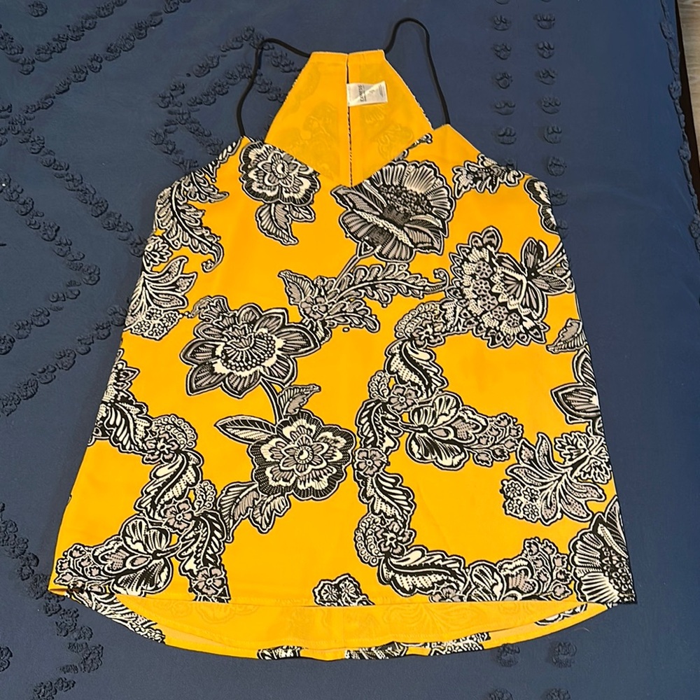 Express Yellow Gold Camisole with Elephant Print